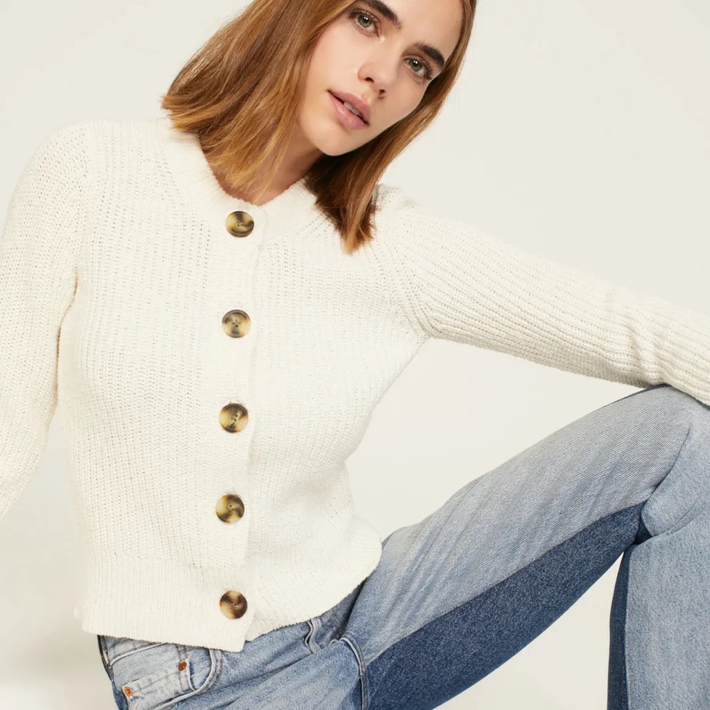 Madewell Textural-Knit Cardigan Sweater